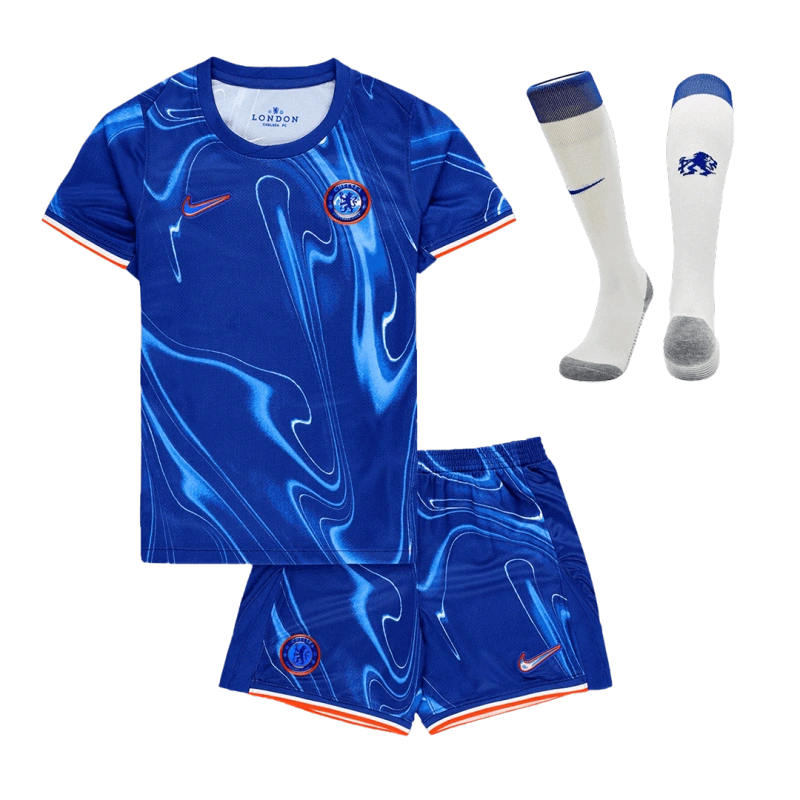 Kids Chelsea Custom Home Full Soccer Kits 2024-25