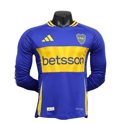 2024-25 Boca Juniors Home Long Sleeve Jersey Player Version