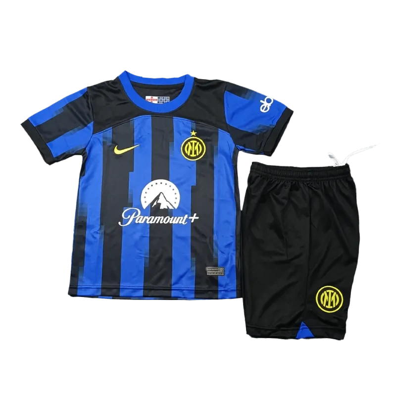 Kids Inter Milan 2023/24 Home Kit Jersey+Shorts