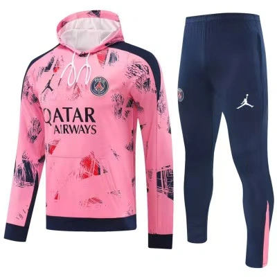 Jordan PSG 2024-25 Hooded Pink Training Tracksuit Kits