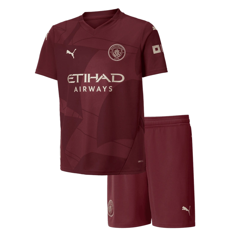 24-25 Manchester City Third Away Kids Kit Jersey+Shorts