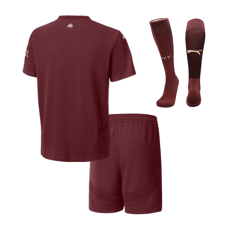 Kids Manchester City Custom Third Away Full Soccer Kits 2024-25