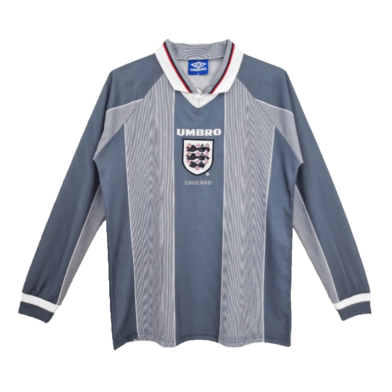 England Euro Cup 1996 Retro Away Long Sleeve Jersey