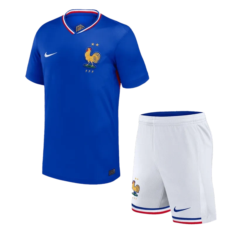 2024 France Nation Home Kit(Jersey+Shorts) Euro