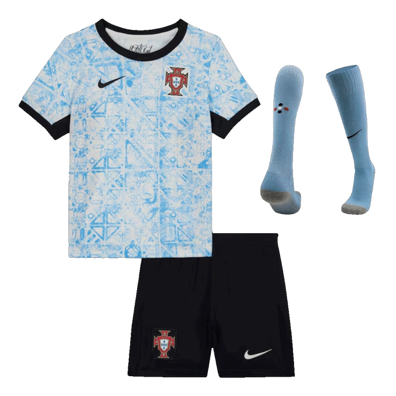 Kids Portugal Nike Custom Away Full Soccer Kits 2024