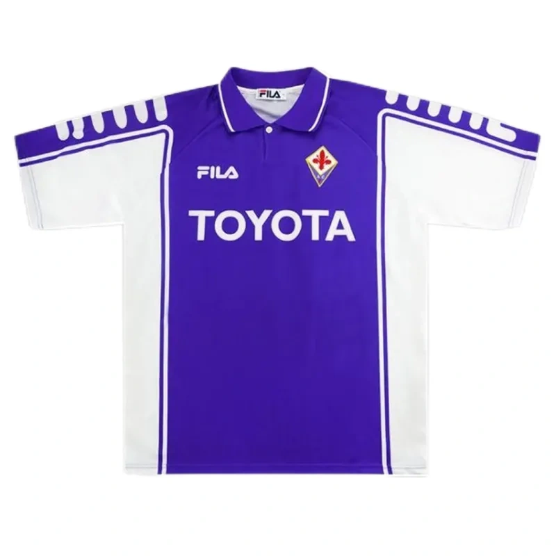 Fiorentina BATISTUTA #9 RUI COSTA #10 1999/00 Retro Jersey Home