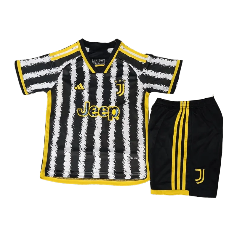 2023-24 Kids Juventus Home Whole Kit(Jersey+Shorts+Socks)