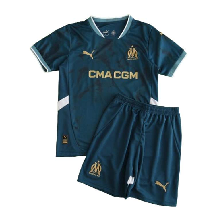 24-25 Marseilles Away Soccer Kids Kit Jersey+Shorts