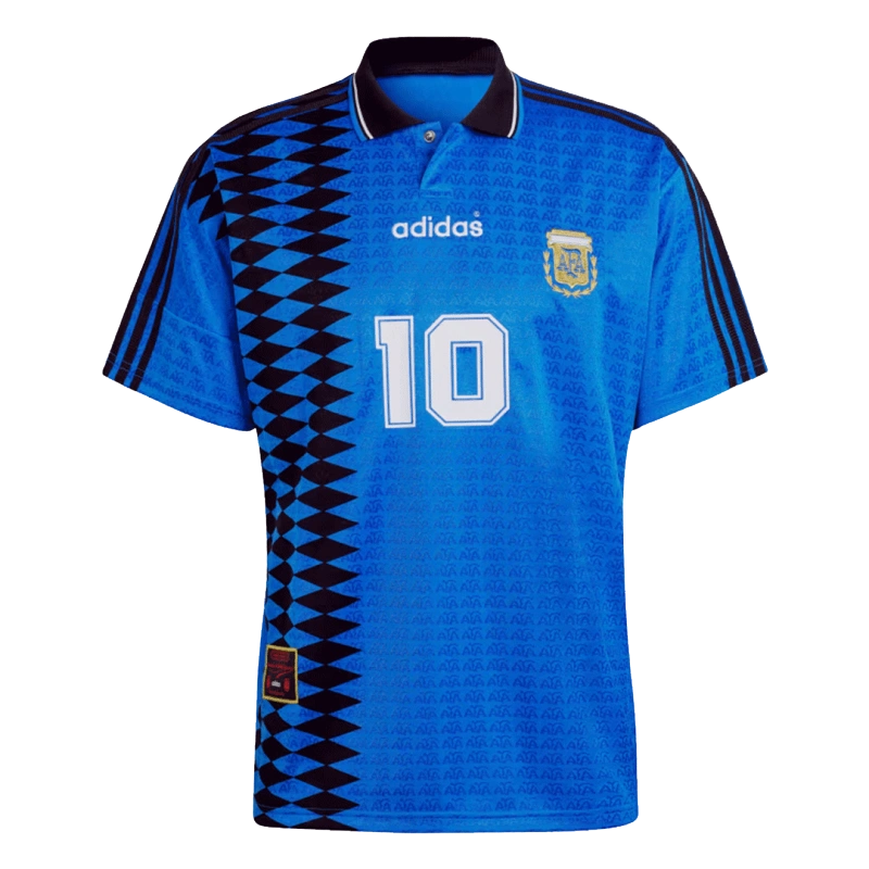 Argentina Nation #10 Away Retro Soccer Jersey 1994