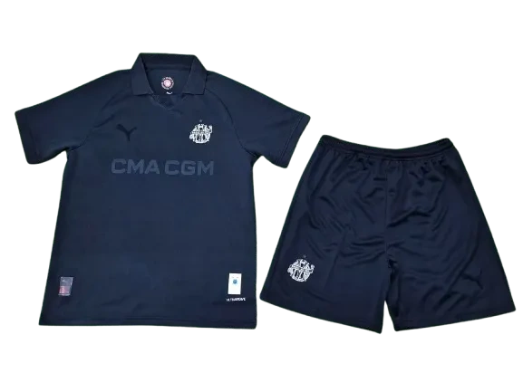 Kids Marseille 125-Year Anniversary Black Kits 2024-25