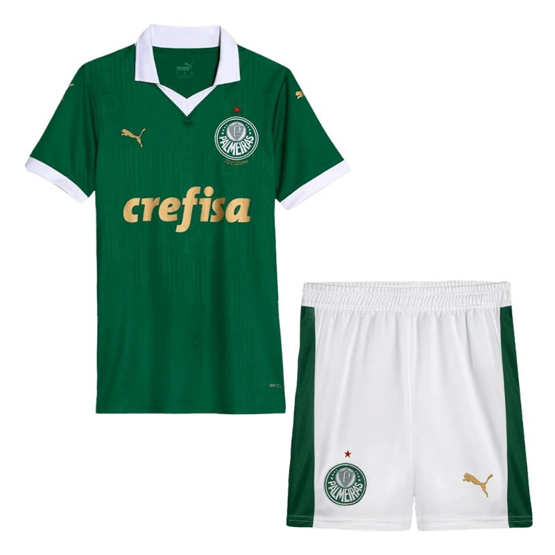Kids SE Palmeiras Home Soccer Kits 2024-25