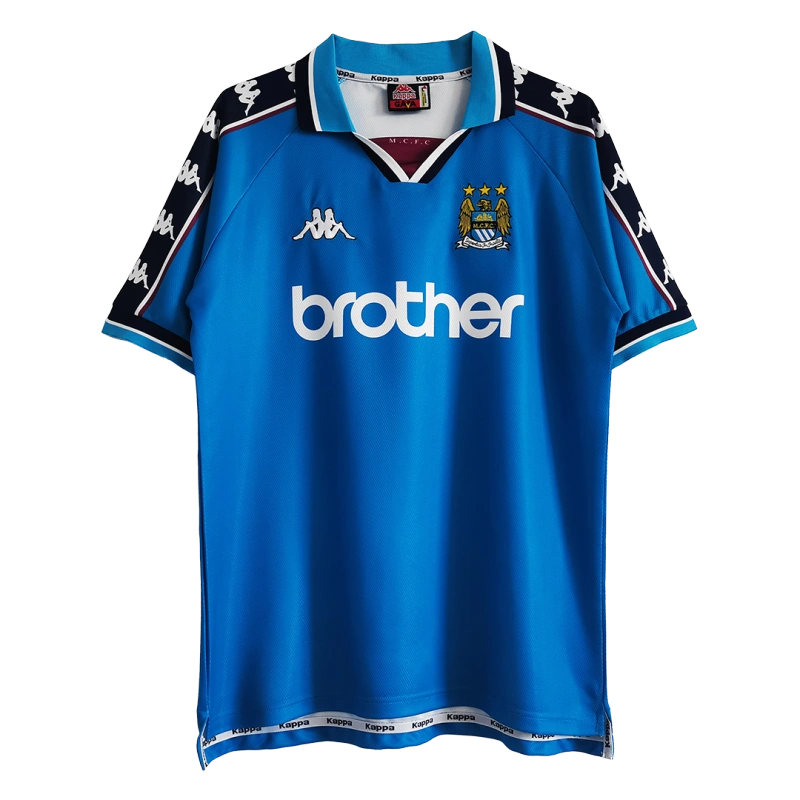 Manchester City Retro Jersey Home Soccer Shirt 1997-99