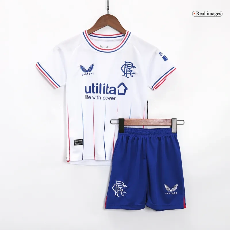 Kids Glasgow Rangers 2023/24 Away Kit Jersey+Shorts