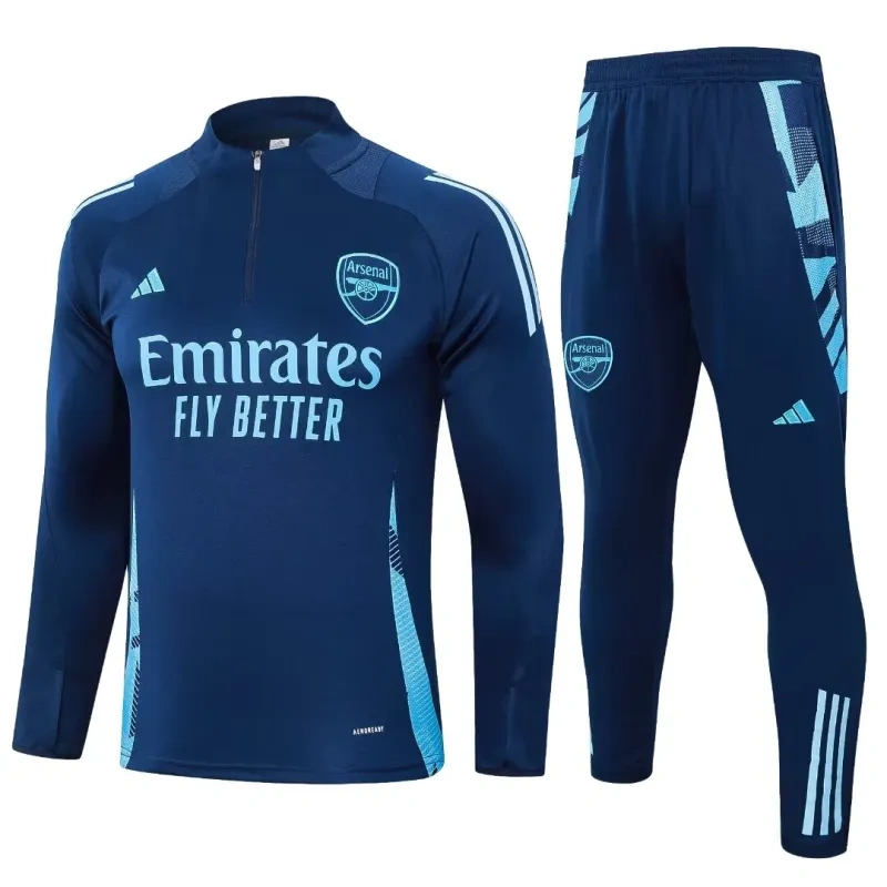 Arsenal 2024-25 Blue Long Sleeve Training Suit Kits
