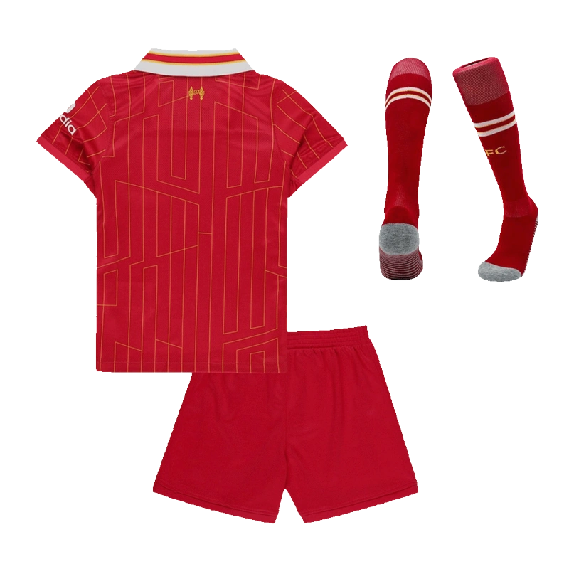 Kids Liverpool Custom Home Full Soccer Kits 2024-25