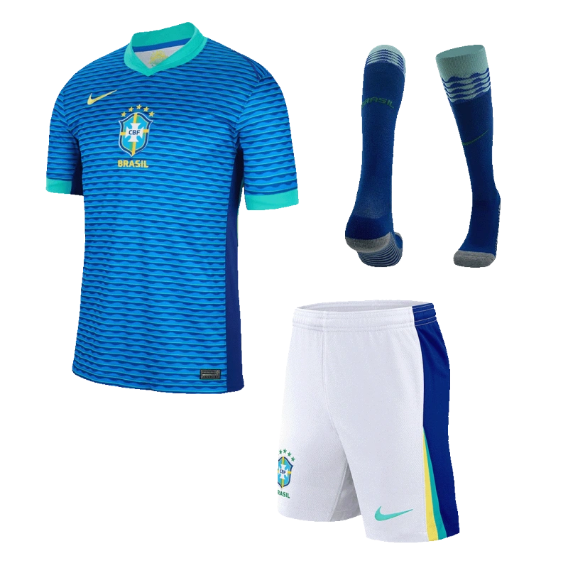 Brazil Away Custom Full Soccer Kits 2024