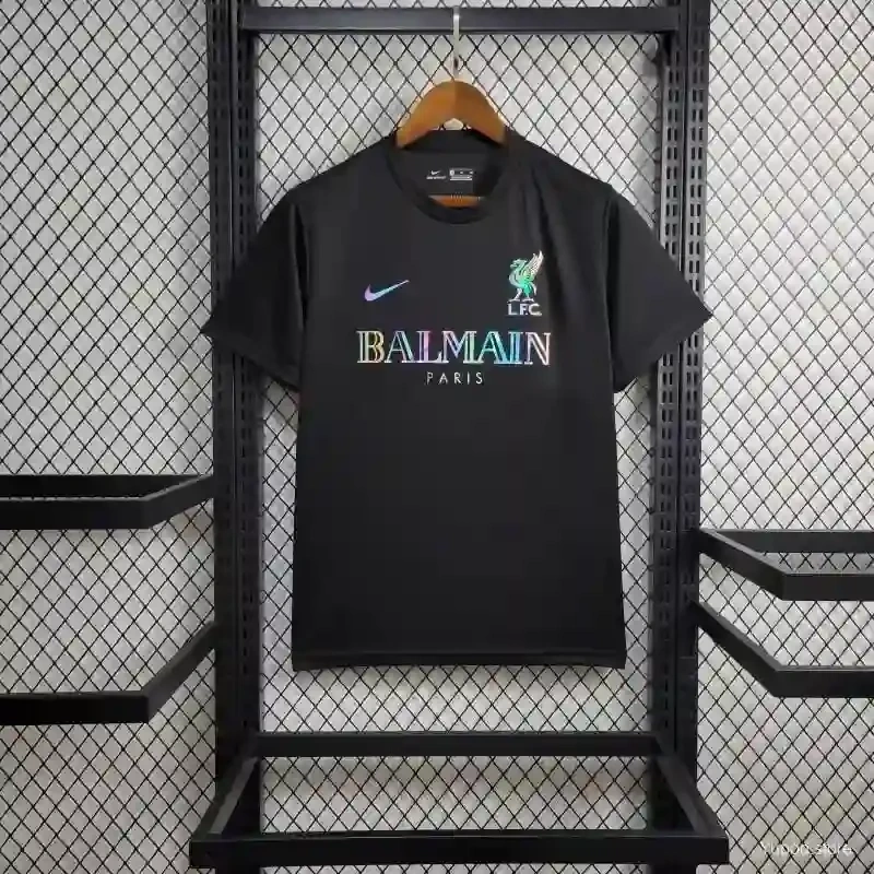 BALMAIN 24-25 Liverpool Black Training Suit Football Jersey