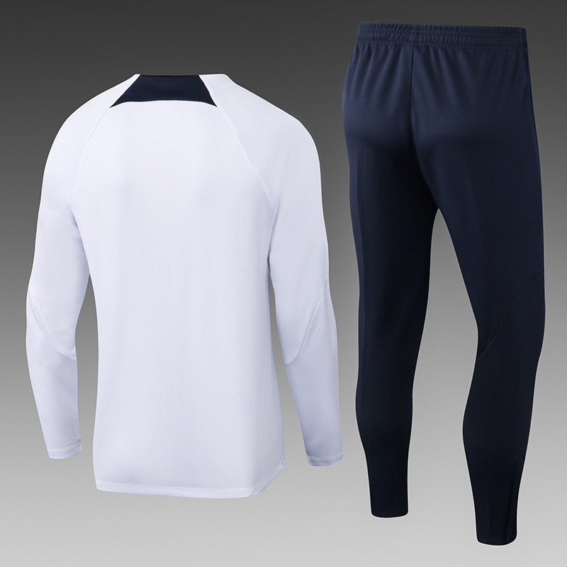 2022/2023 Paris Saint-Germain Half-Pull Training Suit White Football Shirt Set