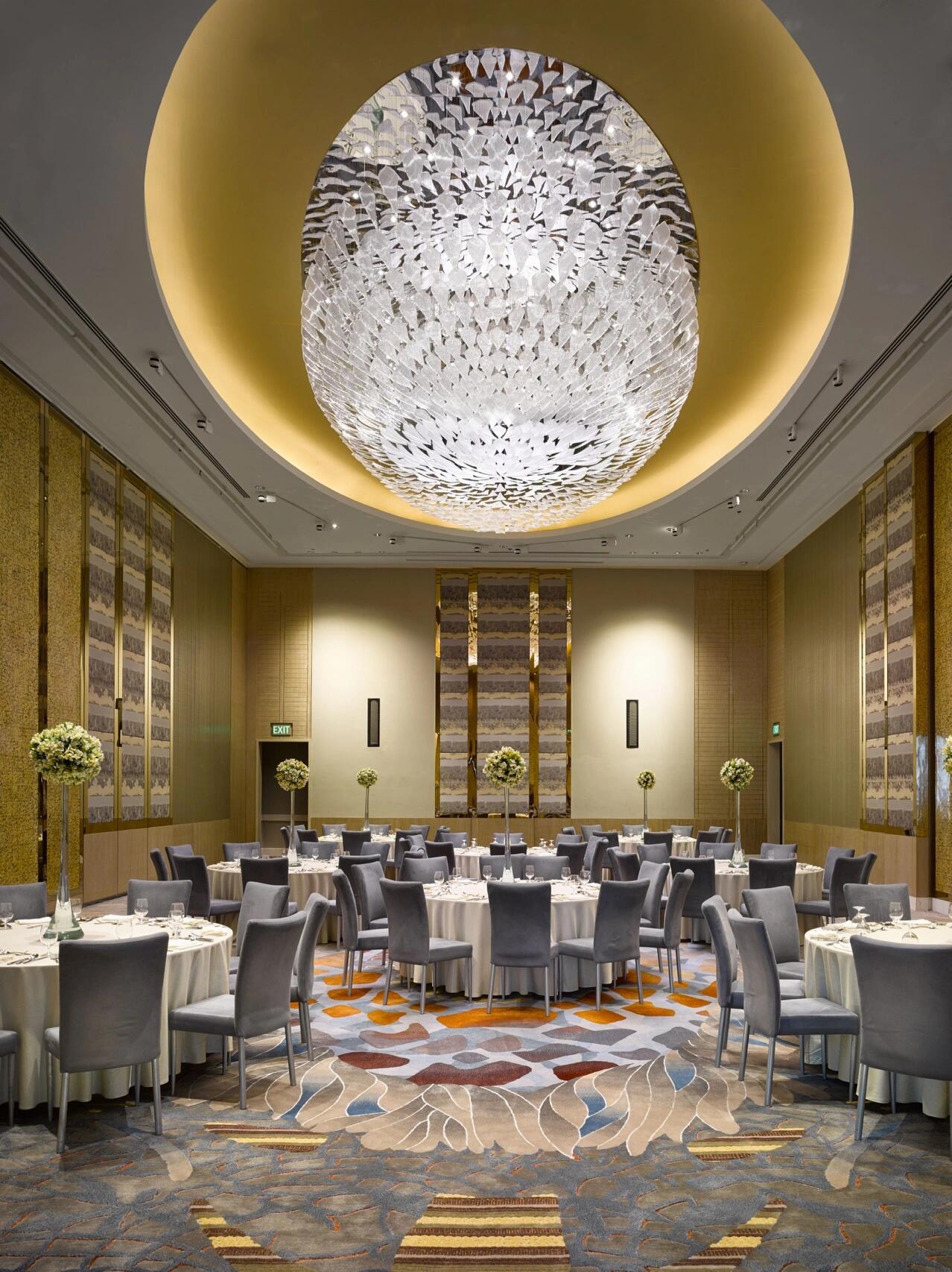 Hotel banquet hall headlights