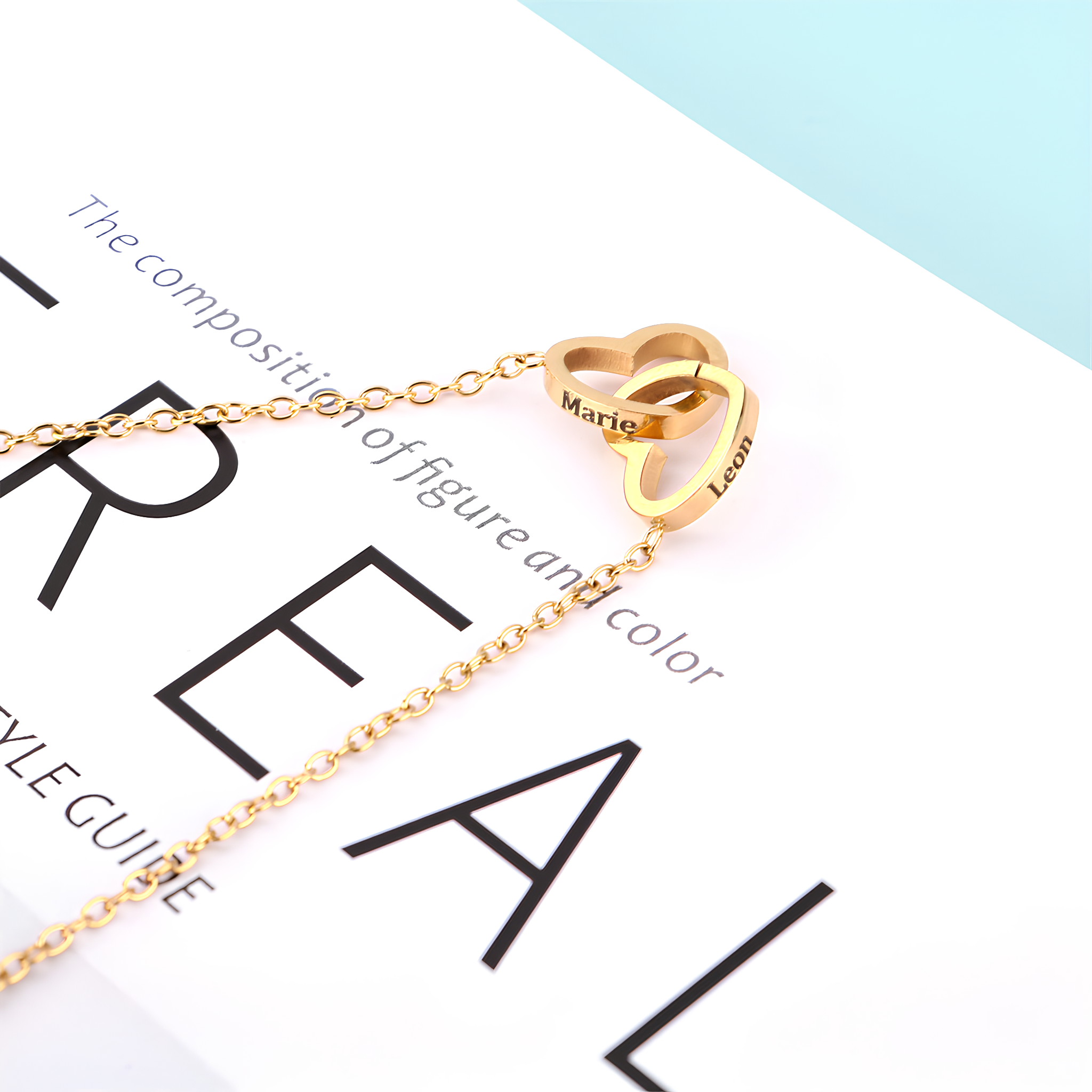 Pink Bear Personalized Necklace