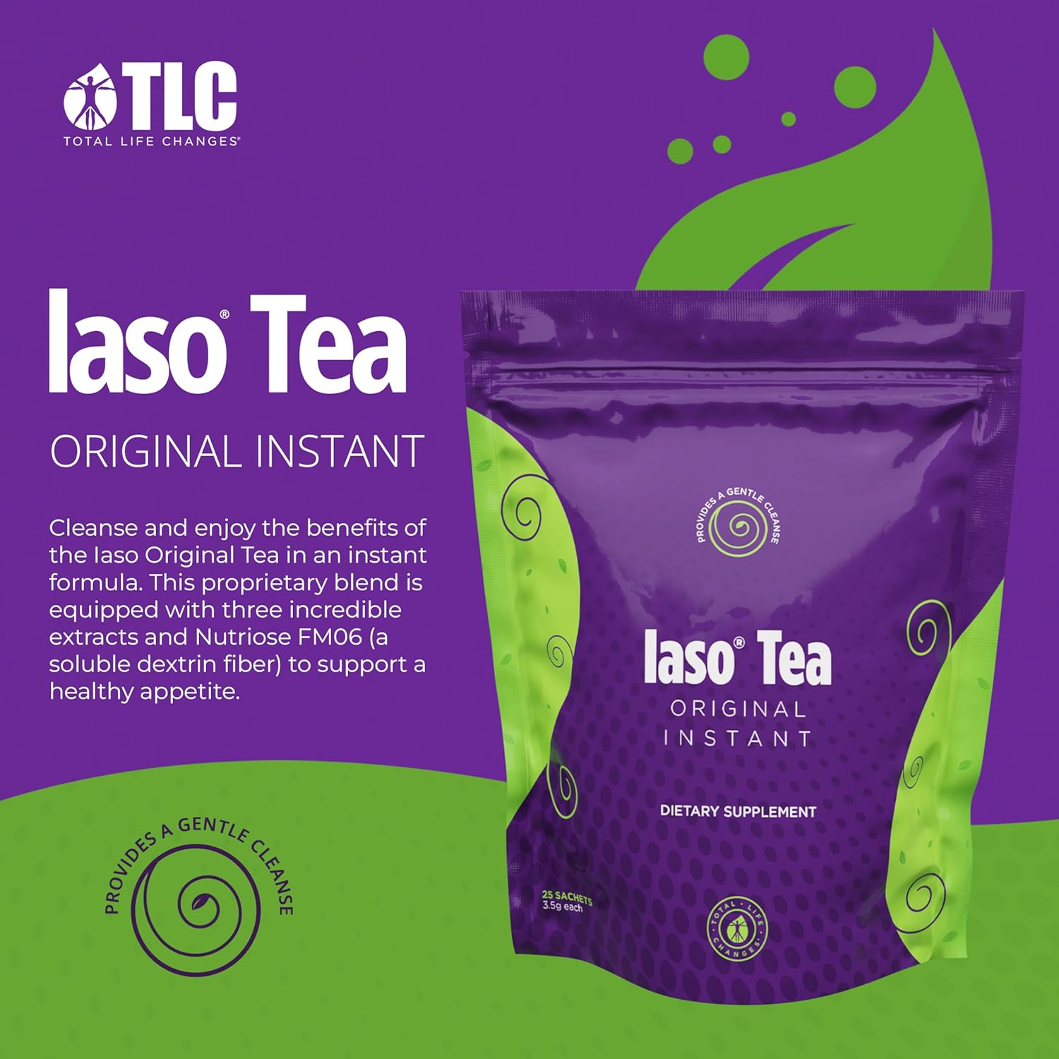 Iaso Instant Tea Dietary Supplement Detox - Convenient Cleansing Tea for a Balanced Lifestyle, Gentle and Refreshing