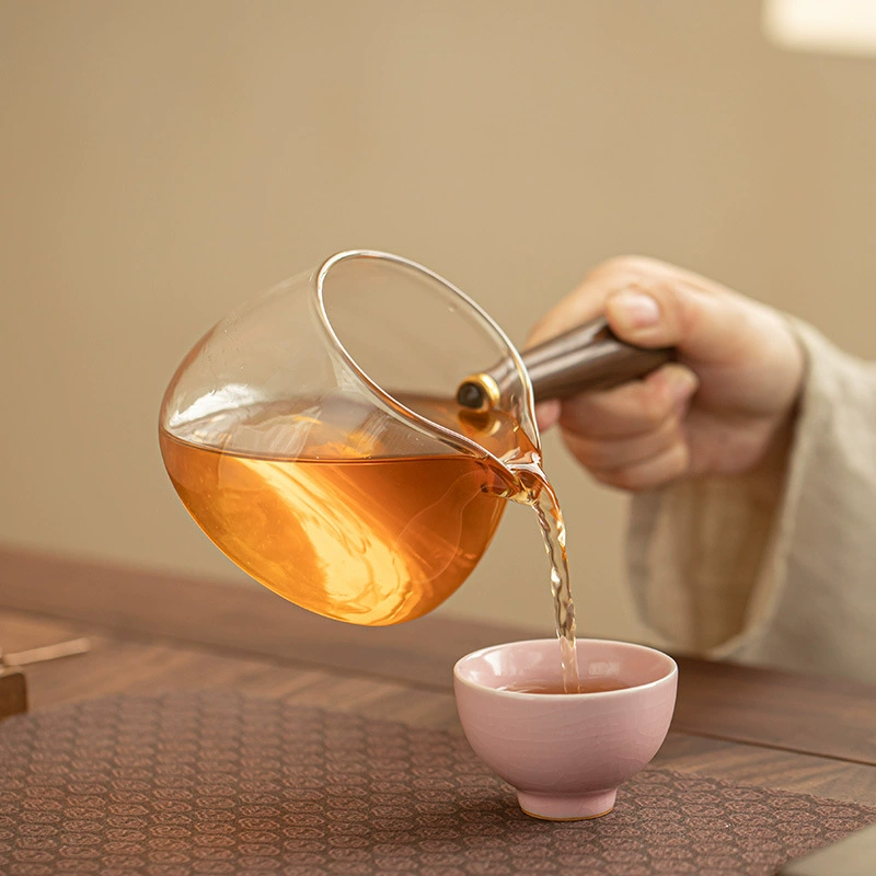 Wood high borosilicate glass side of the fair cup thickened - Tea-X