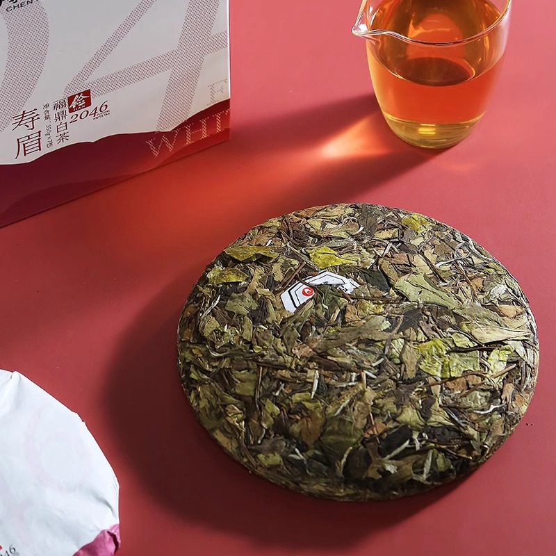 Fuding White Tea 2020 High Mountain First Class Shou Mei Tea cake single cake 350g/cake - Tea-X