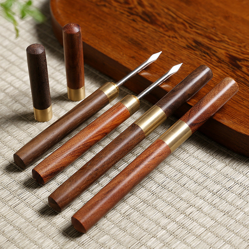 Sandalwood tea needle Pu 'er tea knife tea ceremony accessories - Tea-X