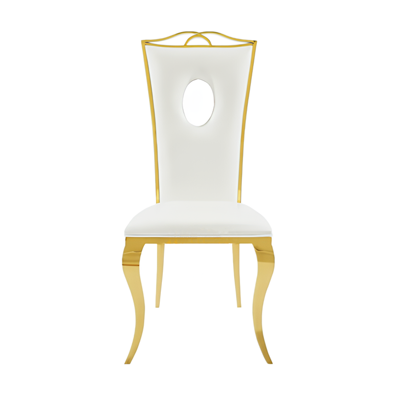 Party Dining Chair Reception Air Leakage Luxury Stainless Steel Chair JQ-SC13