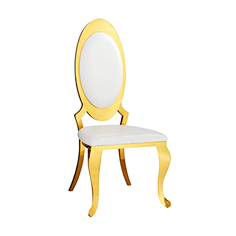 Hotel Furniture Wedding Party Stainless Steel Back Flower Chair JQ-SC08