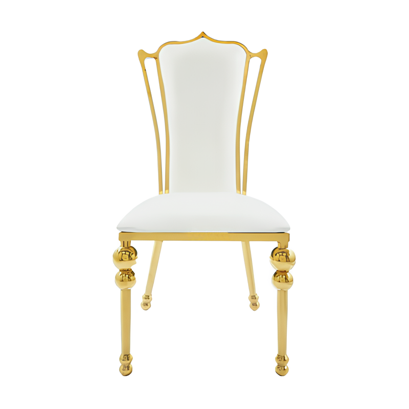 Stainless Steel Chair For Wedding Reception Golden Dining Chair In Party JQ-SC63