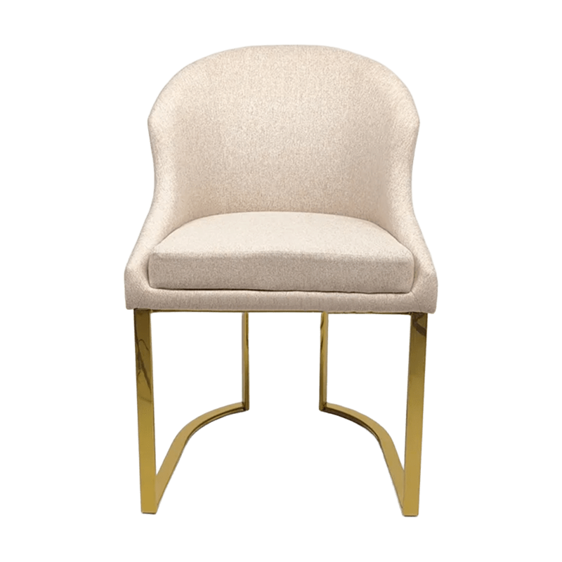 Dining Luxury Chair Stainless Steel Legs Customized Cushion