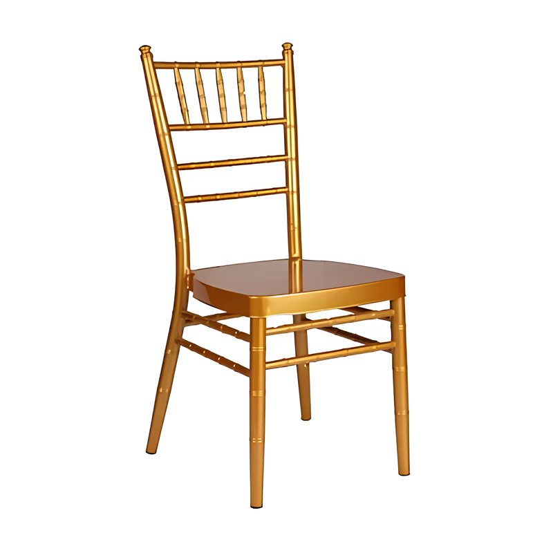 Wholesale Gold Metal Chiavari Chair Wedding Decoration Aluminum Wedding Chair JQ-IWC001