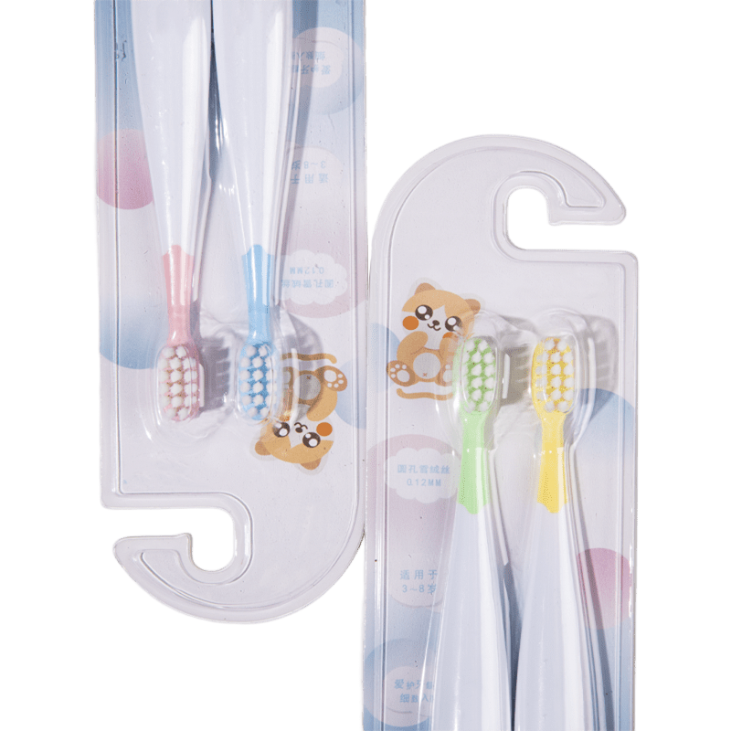 Compact Baby Toothbrush with Rounded Holes and 0.12MM Soft Bristles, Gently Caring for Your Baby's Delicate Gums