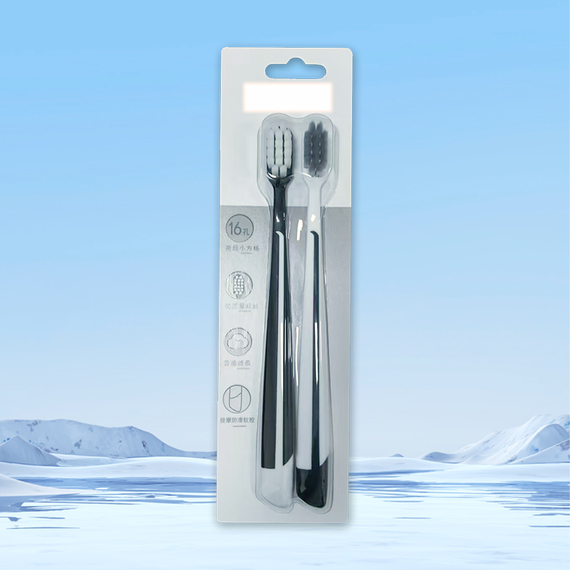 Premium Snowflake Charcoal Bristle Toothbrush, Offering a New High-Density Cleaning Experience with 16 Holes