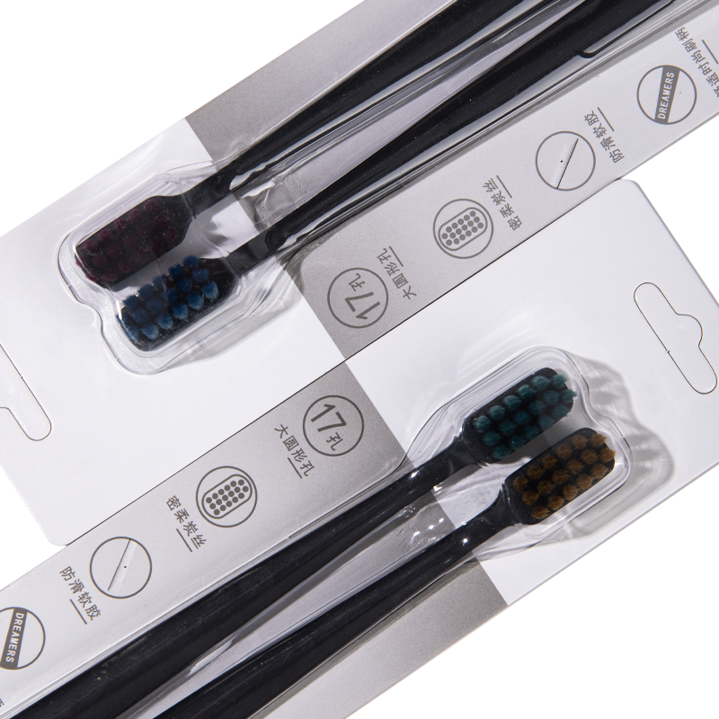 Densely Planted Toothbrush with Large Circular Holes, a New Choice for Dental Cleaning with 0.15mm Volcanic Charcoal Bristles