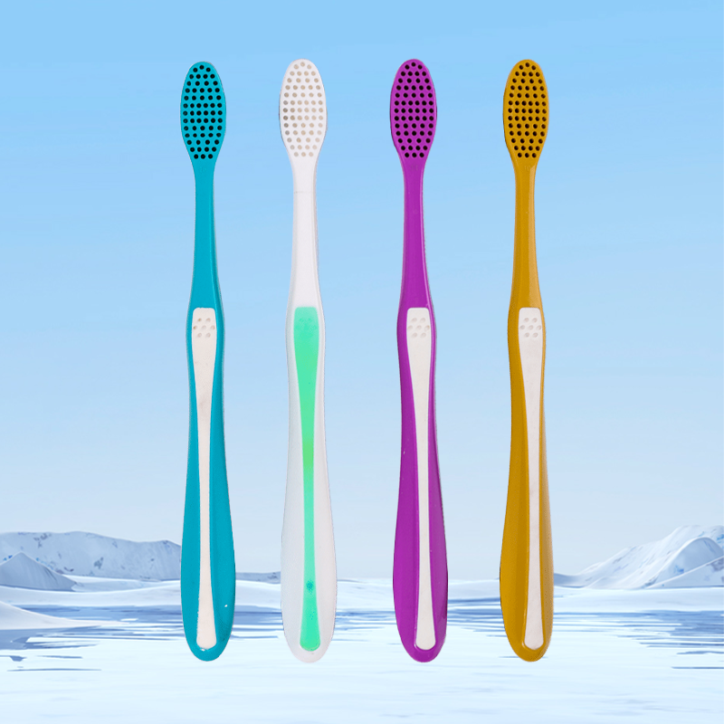 Efficient teeth cleaning toothbrush with 1.6*60 high-density fine bristle holes design, deeply cleans between teeth