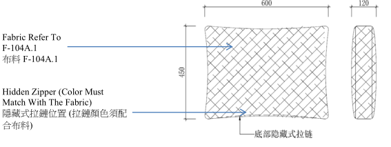 A Sofa upholstery throw pillows