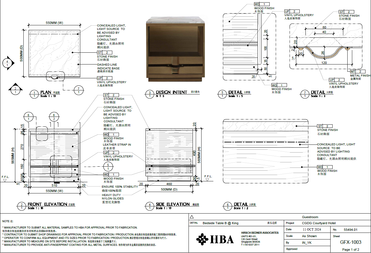 Bedside cabinet A 01