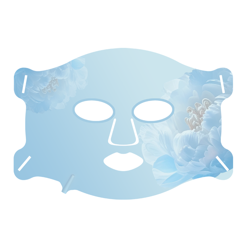 Silicone beauty mask with 76 LED beads, adjustable in three colors (red/blue/yellow light), TYPE-C charging, IPX7 waterproof, with memory function, MAX 5W