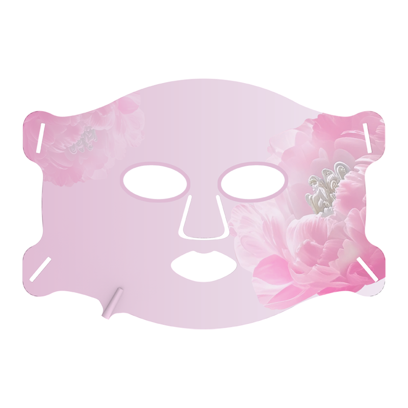 Silicone beauty mask with 76 LED beads, adjustable in three colors (red/blue/yellow light), TYPE-C charging, IPX7 waterproof, with memory function, MAX 5W