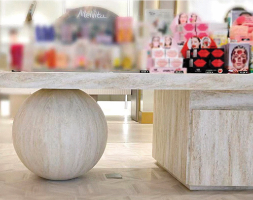 Artificial stone shopping mall exhibition hall custom cabinet