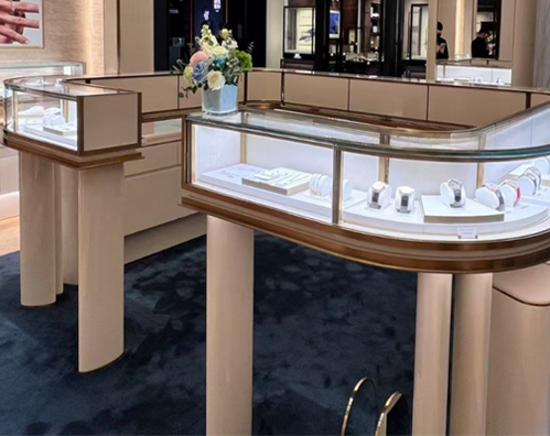 Custom jewelry counter - curved arc (multi-color, multi-material can be customized)