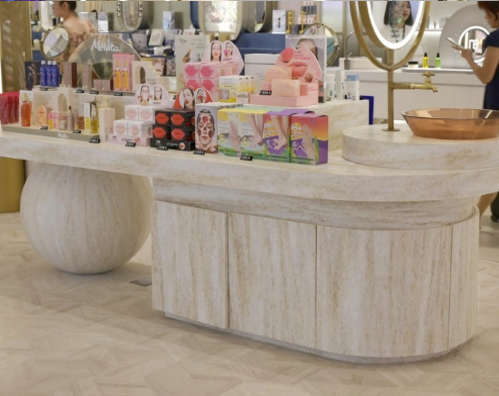 Artificial stone shopping mall exhibition hall custom cabinet