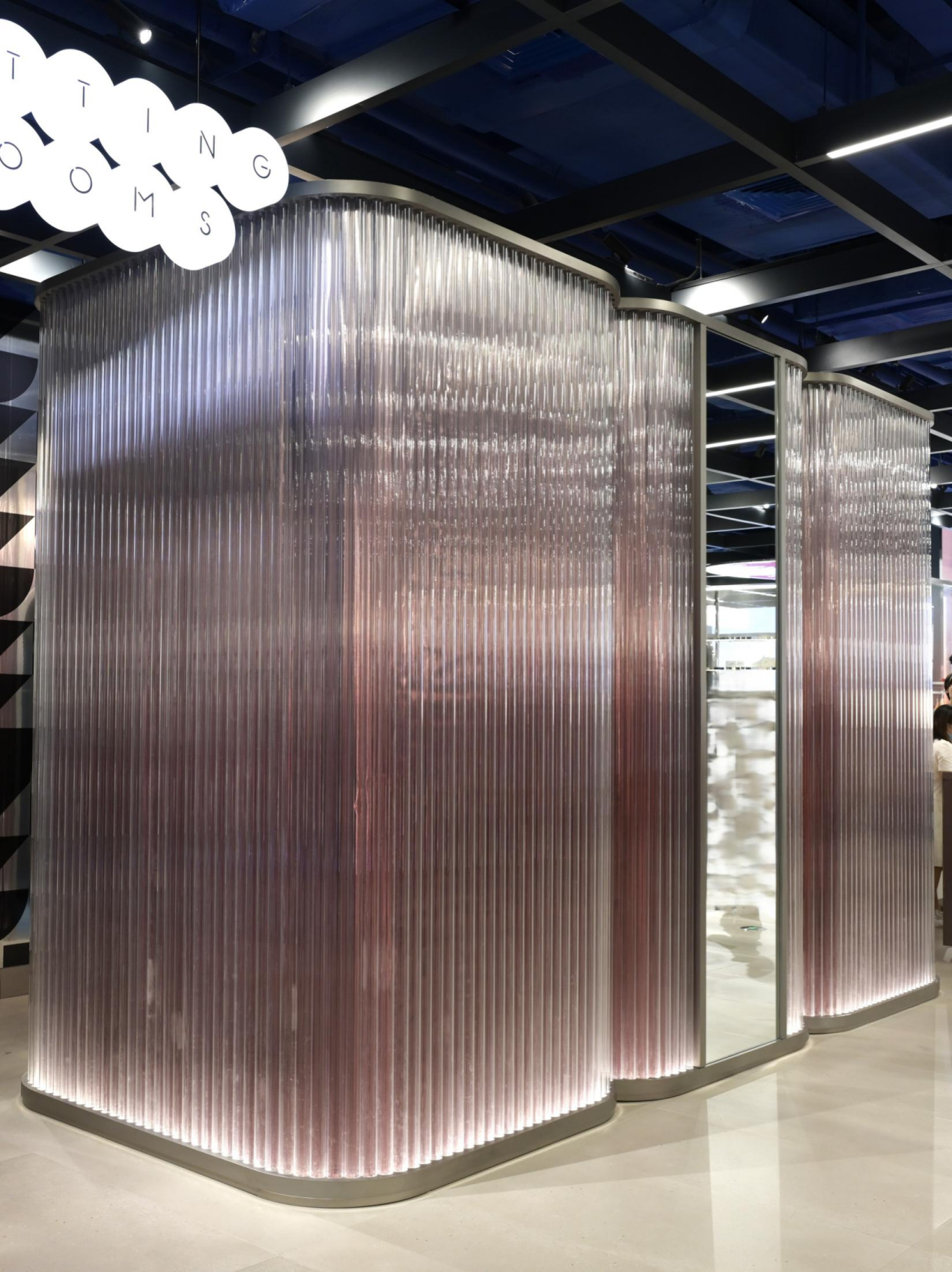 Acrylic gradient color changing room