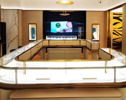 Custom jewelry counter - curved arc (multi-color, multi-material can be customized)