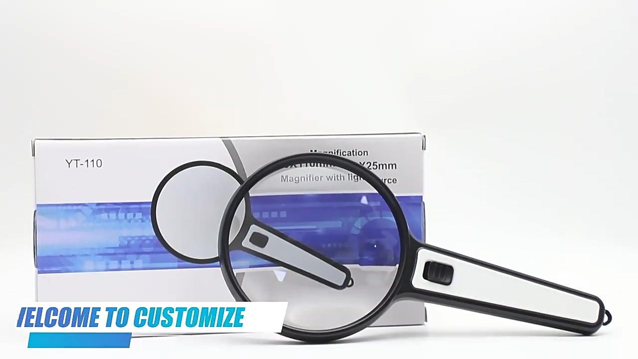 Handheld Magnifying Glass With a Llight