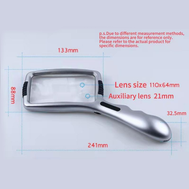 Infinitely Variable Dimming Rectangular Magnifier