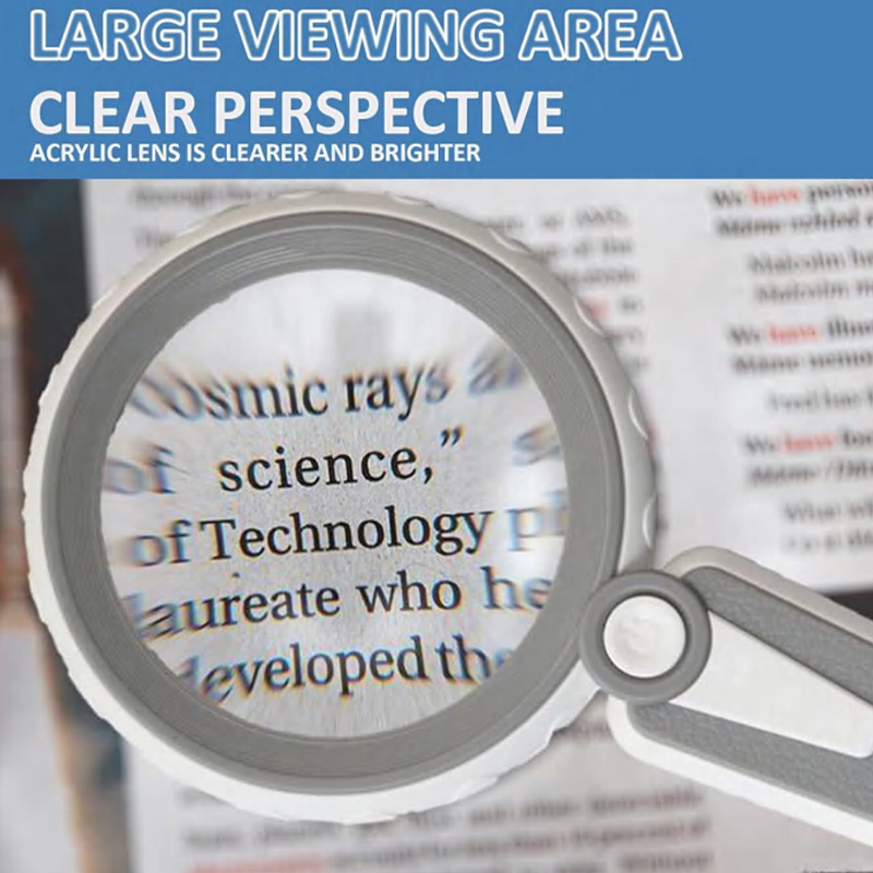 Handheld Magnifying Glass With a Light