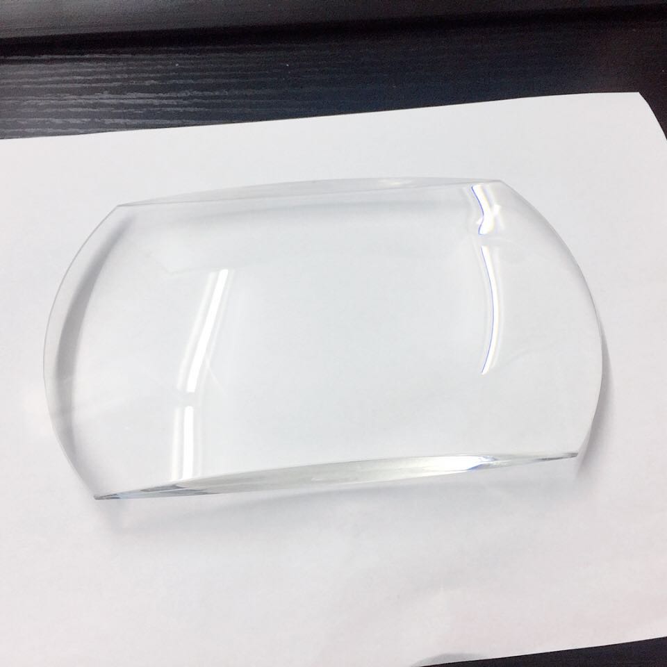 Customised OEM Acrylic Optical Lenses Large Square PMMA Lenses 175*108mm Diameter
